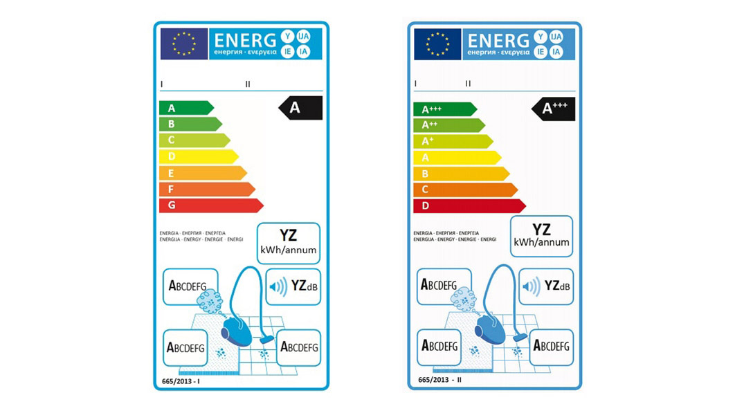 Σε όλη την Ευρώπη οι ηλεκτρικές σκούπες γενικής χρήσης κυκλοφορούν με μια νέα ενεργειακή ετικέτα που πληροφορεί για την πραγματική τους απόδοση
